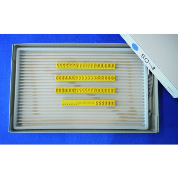 テクノマーク 産業用スタンプ フラットスタンプ・ロールマーカー用差替式ゴム活字 SC-4(Sタイプ・数字セット)(4mm)(Tcode:8192199)