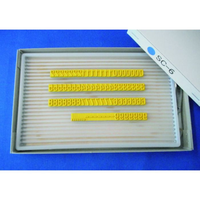 テクノマーク 産業用スタンプ フラットスタンプ・ロールマーカー用差替式ゴム活字 SC-6(Sタイプ・数字セット)(6mm)(Tcode:8192200)