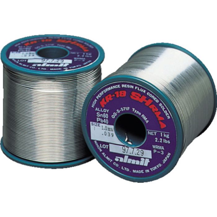 アルミット 鉛入りやに入りはんだ KR-19 SH RMA 1.2mm(Tcode:2151189)