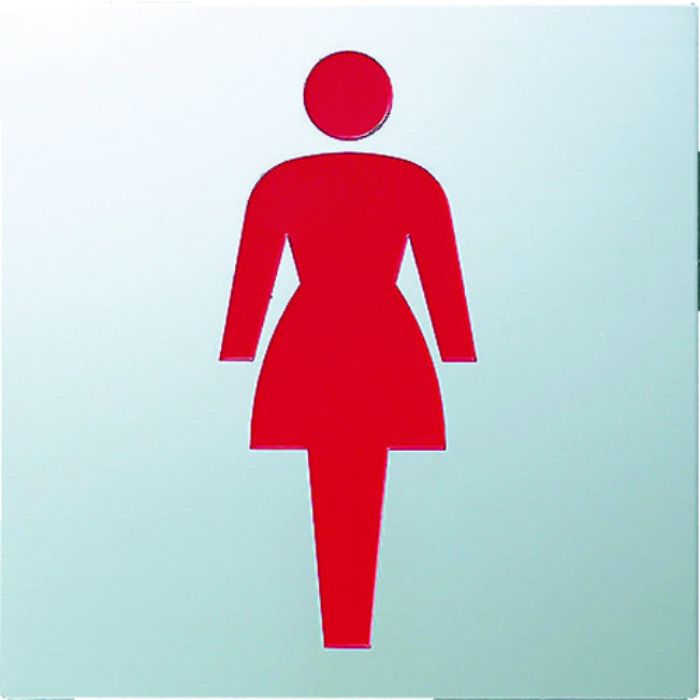光 ステンレスサイン女マーク70×70×0.8mm(Tcode:4065760)