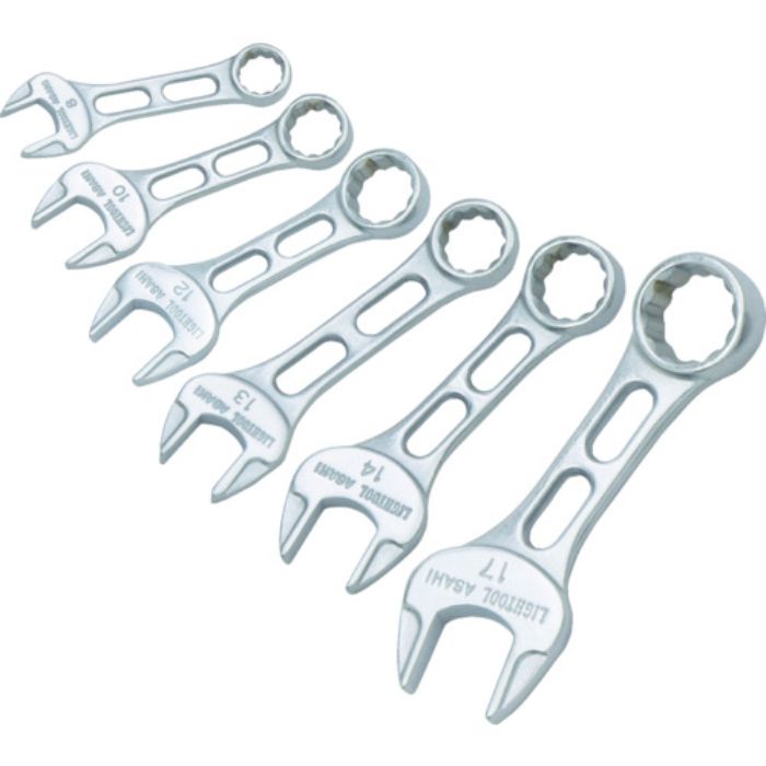 ASH ライツールコンビネーションスパナプチコンセット6本組(Tcode:7920482)