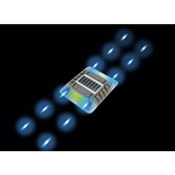 キャットアイ ルミナスアイ・マイティC 長寿命型ソーラー式点滅 両面 青(Tcode:2503685)