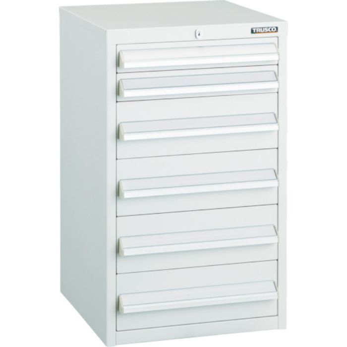 TRUSCO LVR型キャビネット 392X412XH660 引出6段 W(Tcode:4652401)