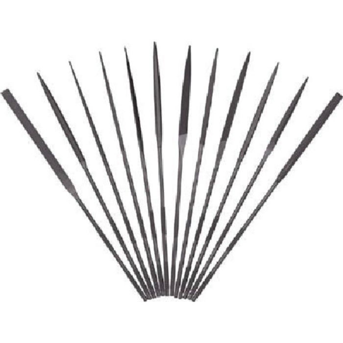 ツボサン 精密ヤスリ 12本組 丸 #3(#6より荒い)(Tcode:8528546)