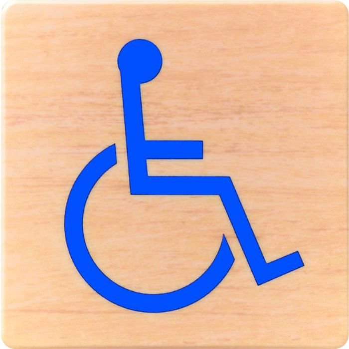 光 ドームサイン 木目 身障者マーク(Tcode:4381688)