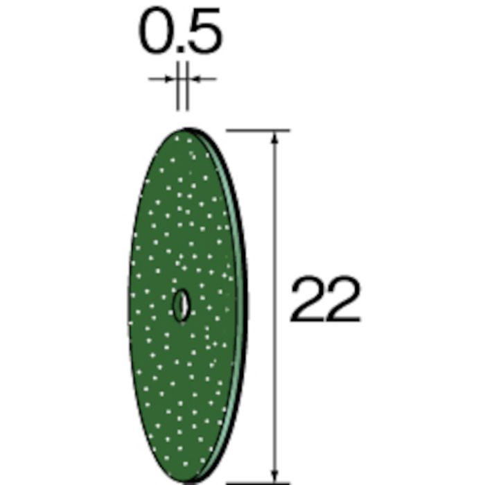ミニモ カッティング砥石 GC φ22×0.5 (10枚入)(Tcode:8527087)