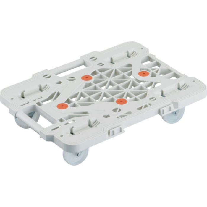 TRUSCO 樹脂製平台車 連結式ルートバン メッシュタイプ 515X385 ナイロン車輪 白(Tcode:2321996)