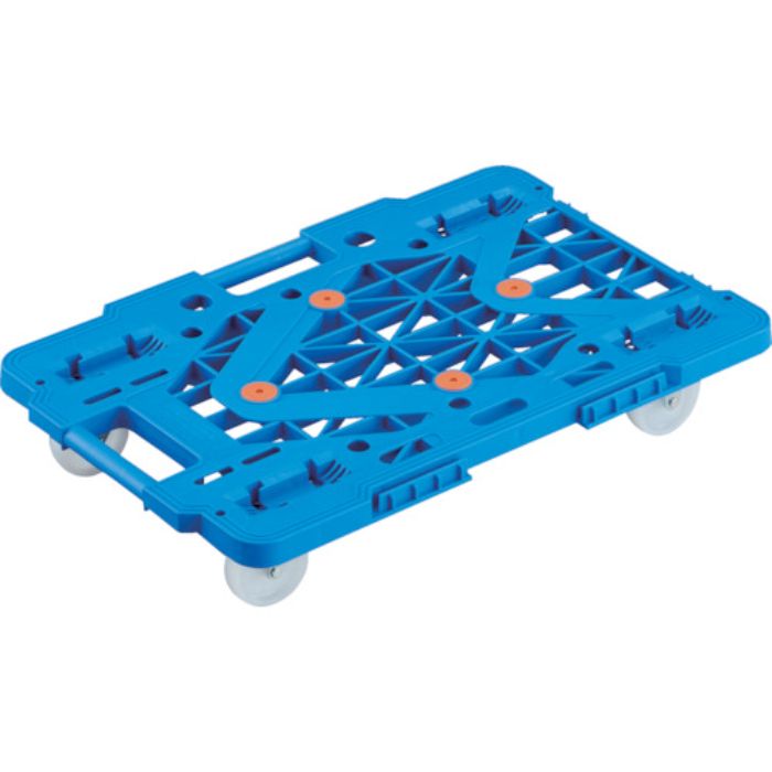 TRUSCO 樹脂製平台車 連結式ルートバン メッシュタイプ 615X415 ナイロン車輪 青(Tcode:2322002)