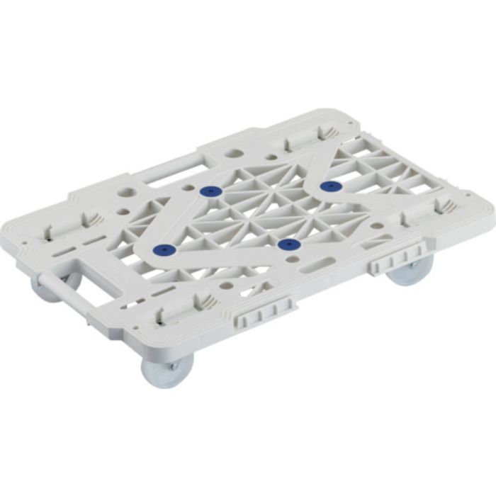 TRUSCO 樹脂製平台車 連結式ルートバン メッシュタイプ 615X415 ナイロン車輪 オール自在 白(Tcode:2321980)