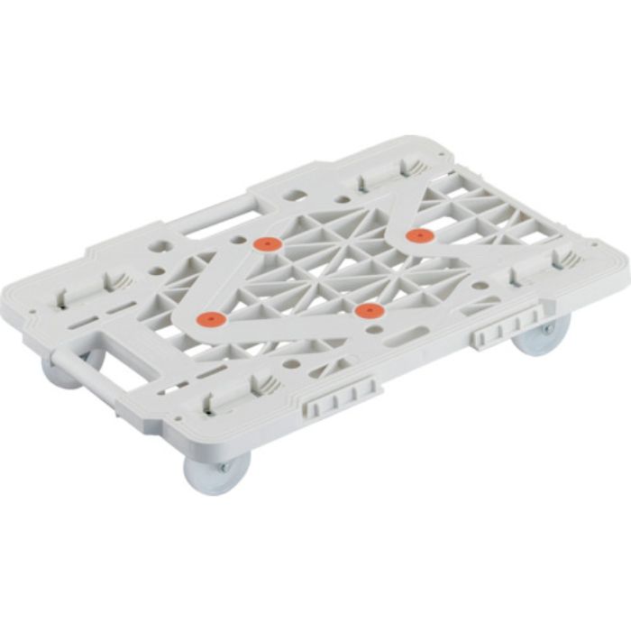 TRUSCO 樹脂製平台車 連結式ルートバン メッシュタイプ 615X415 ナイロン車輪 白(Tcode:2322010)