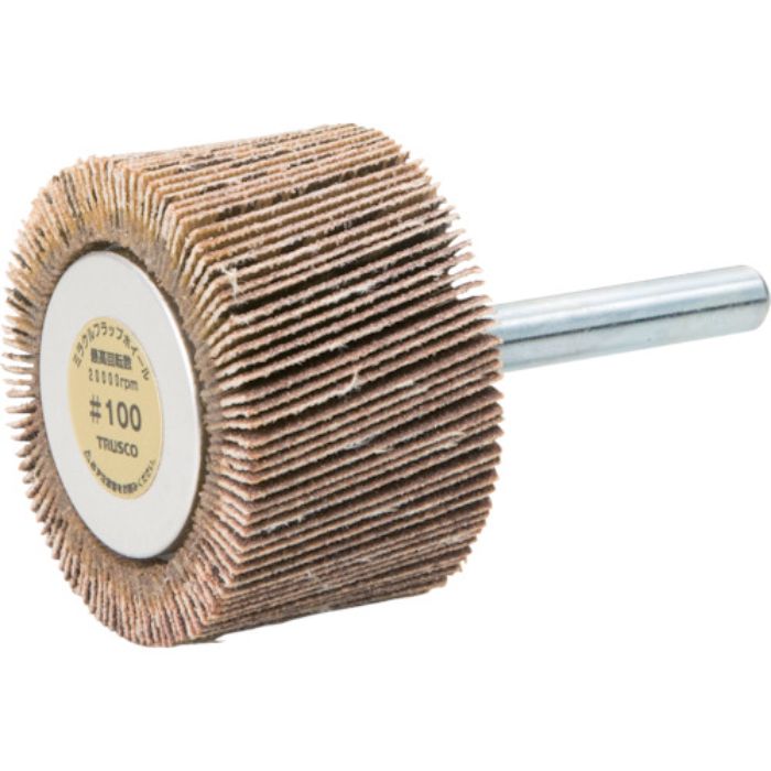 TRUSCO ミラクルフラップホイール 外径40X厚25X軸6 5個入 #100 100#(Tcode:1729624)
