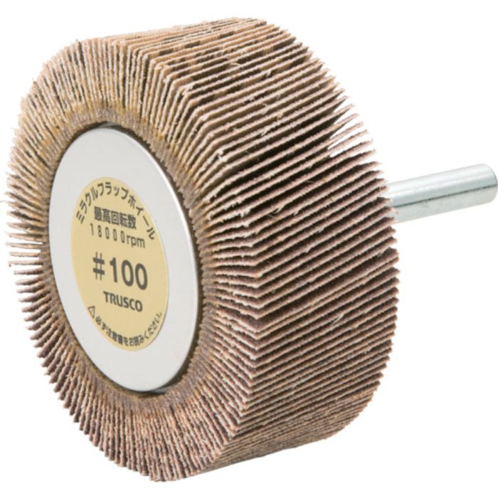 TRUSCO ミラクルフラップホイール 外径60X厚25X軸6 5個入 #100 100#(Tcode:1729829)