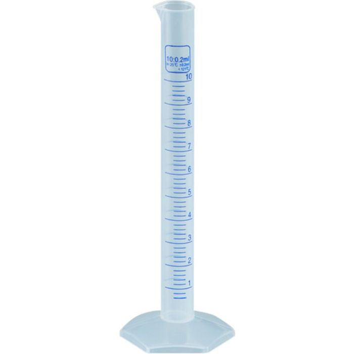 TRUSCO メスシリンダー 10ml 青目盛付 PP製(Tcode:1372205)