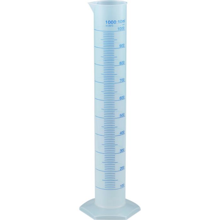 TRUSCO メスシリンダー 1000ml 青目盛付 PP製(Tcode:1372207)