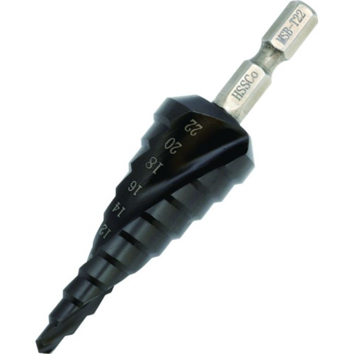 マーベル 窒化チタンアルミコーティングステップドリル(六角軸シャンク)(Tcode:1798848)