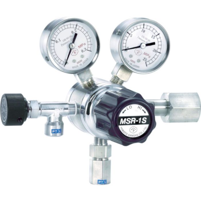 ヤマト ガス調整器 分析機用二段圧力調整器 MSR-1S ヘリウム(Tcode:4344774)