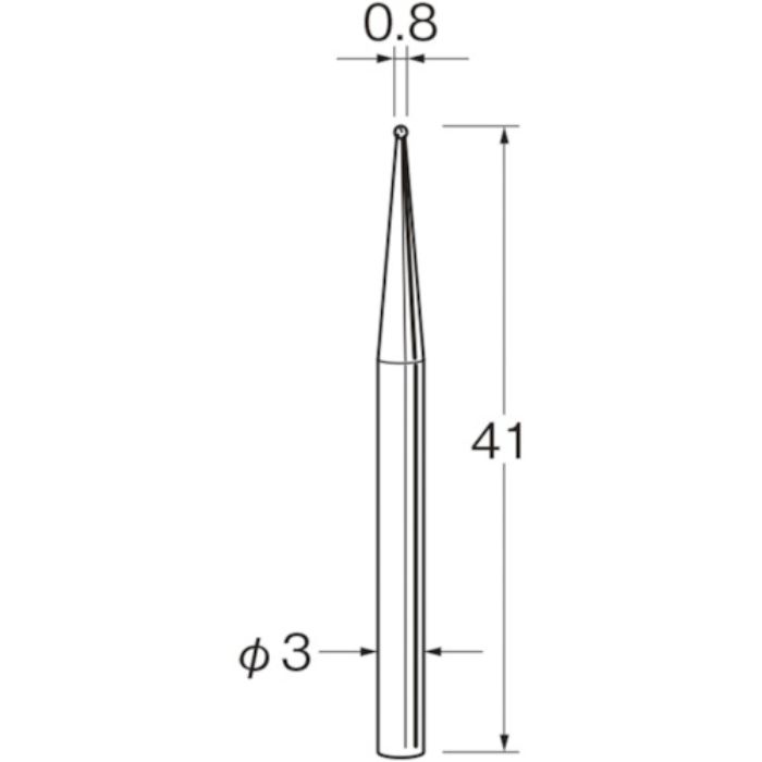 リューター 軸付電着ボラゾン砥石N1008(Tcode:1281836)