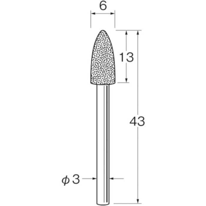 リューター 軸付電着ボラゾン砥石N1360(Tcode:1283449)