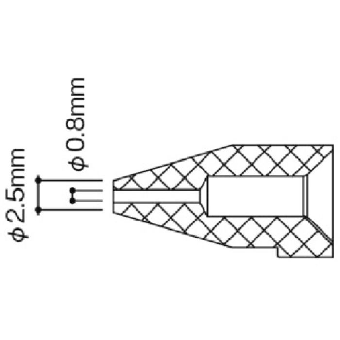 白光 はんだ除去器用交換パーツ ノズル 内径0.8mm 適合機種FR-300
