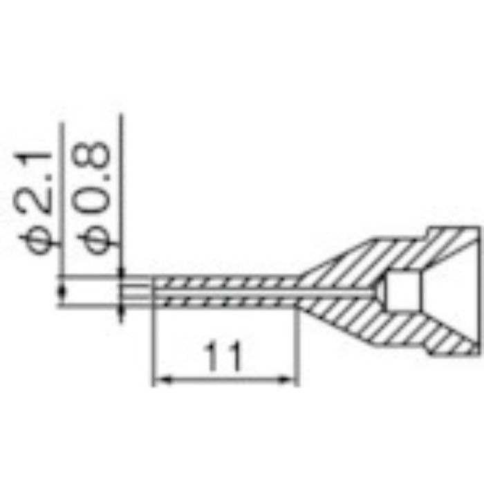 白光 ノズル 0.8MM ロング型(Tcode:8184556)