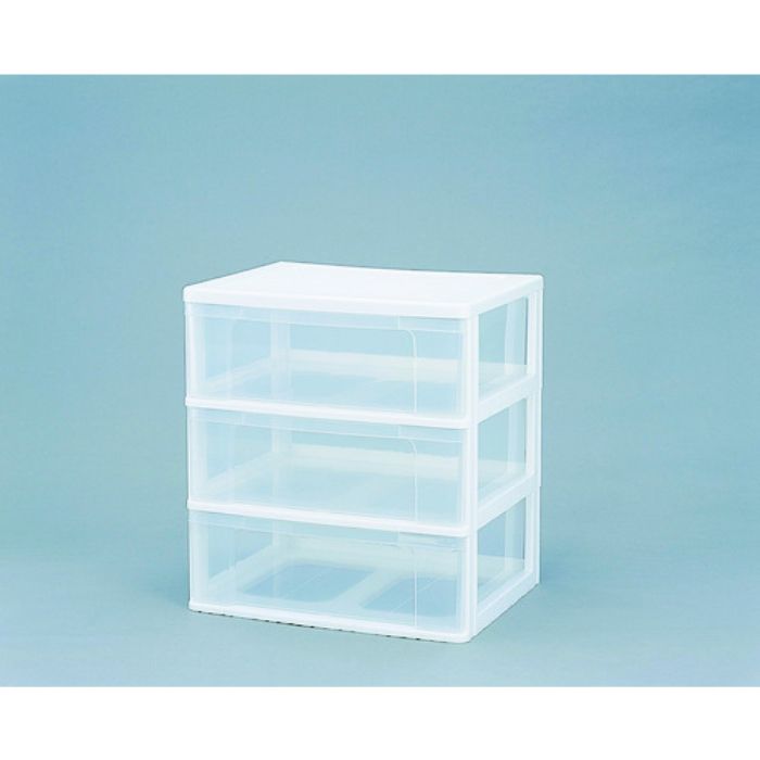 IRIS 223962 ワイドチェスト N-653 ホワイト/クリア(Tcode:4101197)