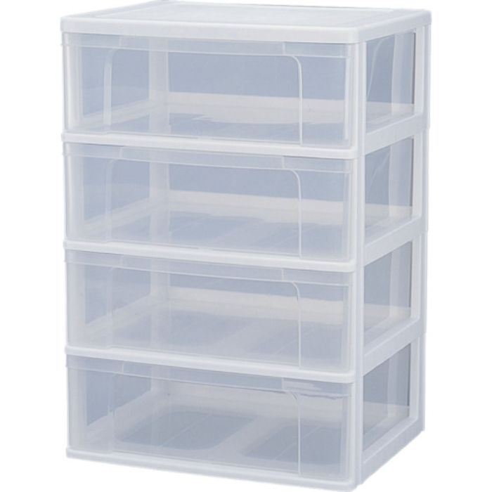 IRIS 223964 ワイドチェスト N-654 ホワイト/クリア(Tcode:4101201)