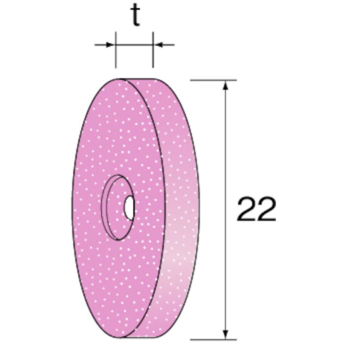ミニモ PA砥石ホイール #120 (10個入) 外径22mm 幅3.0mm