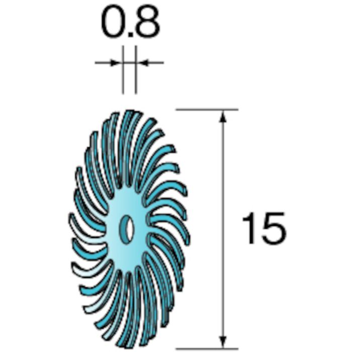 ミニモ ラバーブラシ #400 φ15 (20個入)(Tcode:8527122)