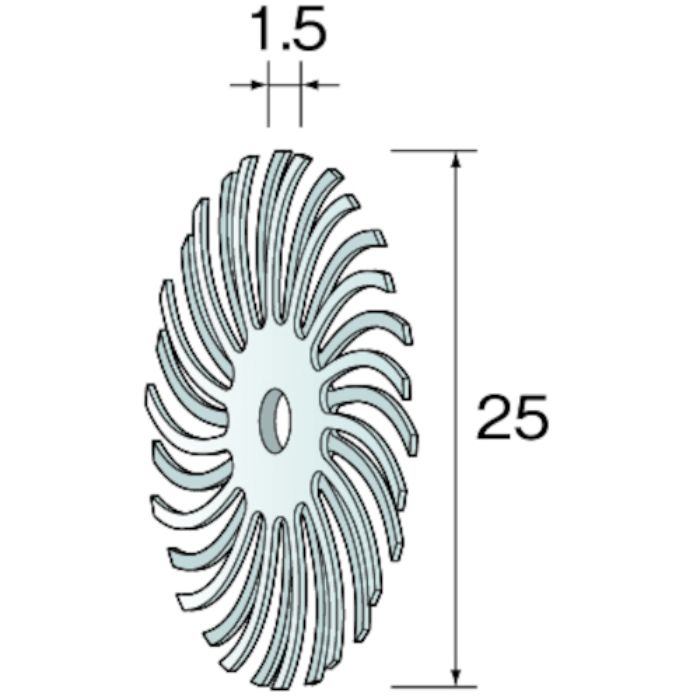 ミニモ ラバーブラシ #120 φ25 (20個入)(Tcode:8527135)