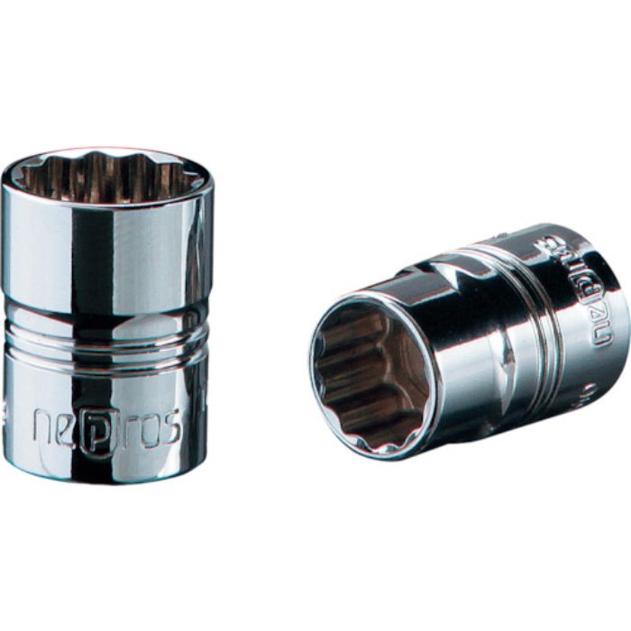 nepros 6.3sq.ソケット(十二角) 対辺寸法11mm 差込角6.5mm 全長19mm(Tcode:1331447)