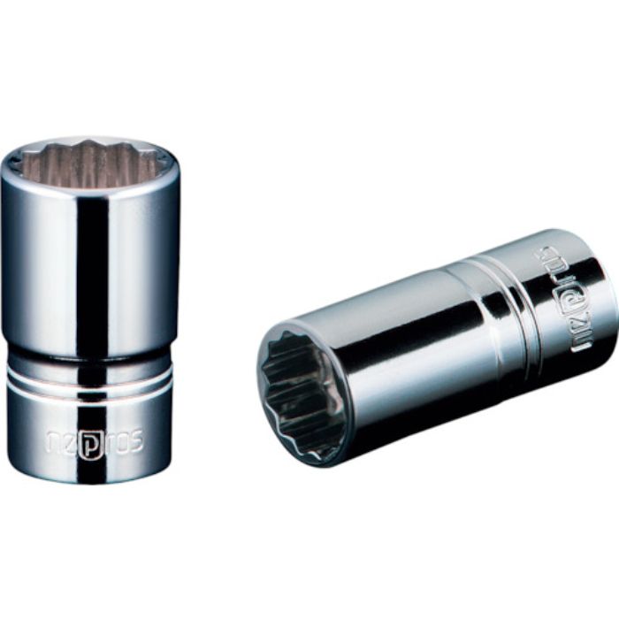 nepros 6.3sq.セミディープソケット(十二角) 対辺寸法10mm 全長30mm(Tcode:1028587)