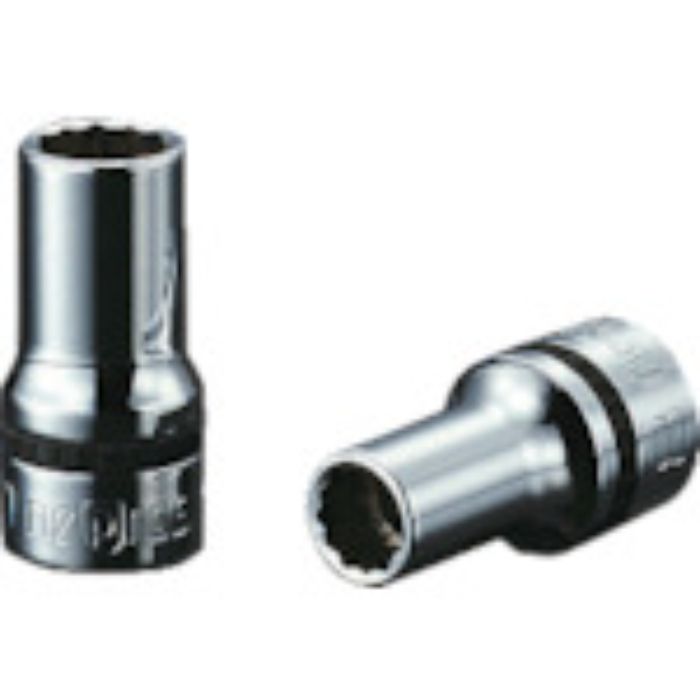 nepros 9.5sq.セミディープソケット(十二角) 対辺寸法15mm 差込角9.5mm 全長40mm(Tcode:8070927)