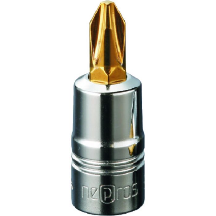 nepros ドライバービットソケット 6.3sqスタッビクロスビットソケット 刃先NO.1 全長32.7mm(Tcode:1146055)