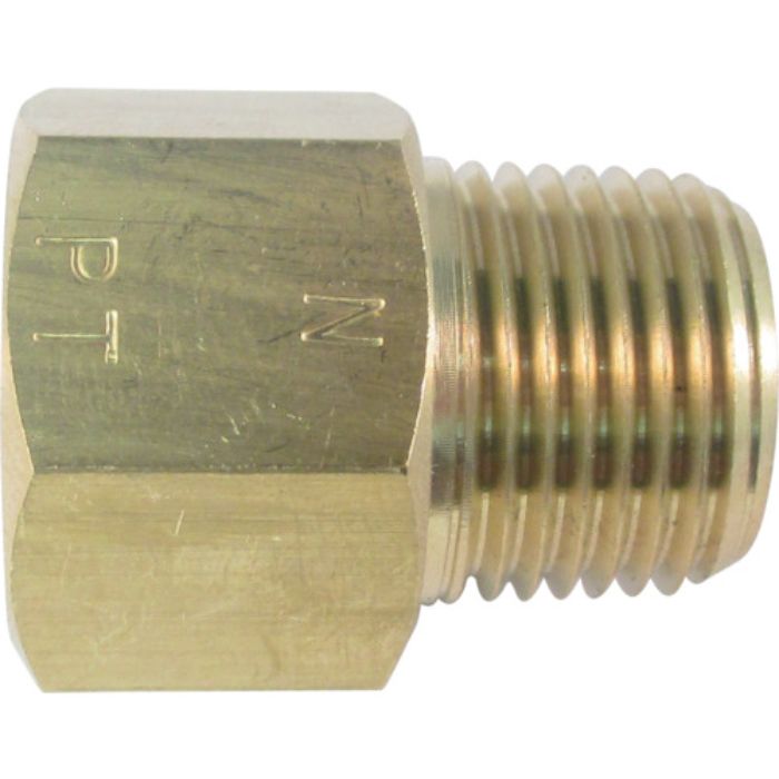 ASOH 黄銅製 変換内外ソケット 外NPT1/2×内PT1/2(Tcode:7956738)