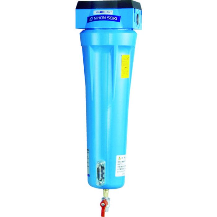 日本精器 高性能エアフィルタ20A0.01ミクロン(ドレンコック付)(Tcode:4121309)