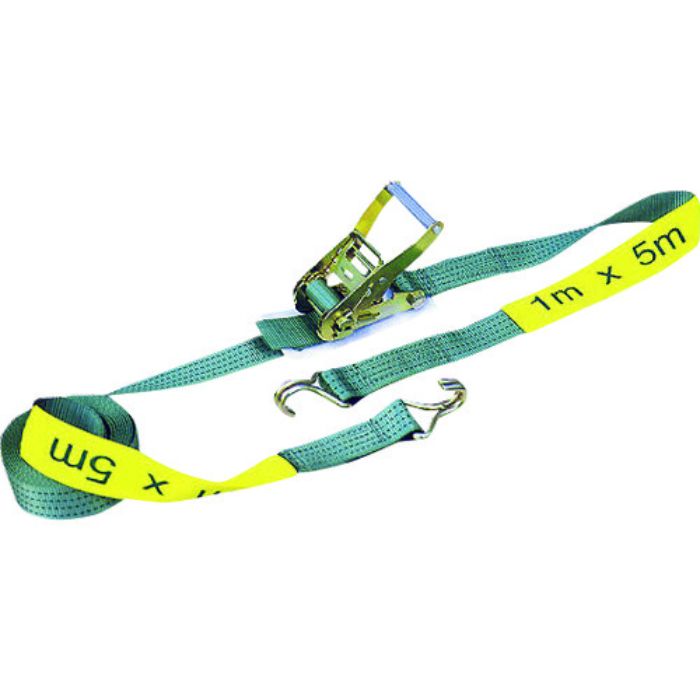 ニッコウ ベルト荷締機 ナローフック付 幅50mm 長さ1m(固定)・5m(調整)(Tcode:4803086)