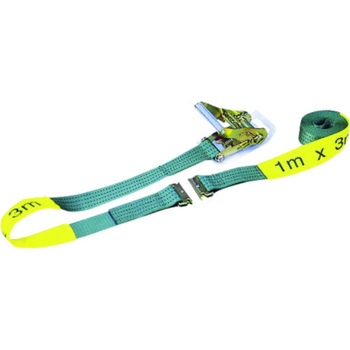 ニッコウ ベルト荷締機 ワンピース金具付 幅50mm 長さ1m(固定)・3m(調整)(Tcode:4803108)