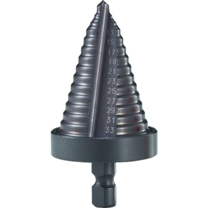 TRUSCO ステップドリル 2枚刃黒染め表面処理 5〜35mm 段数13(Tcode:1384546)