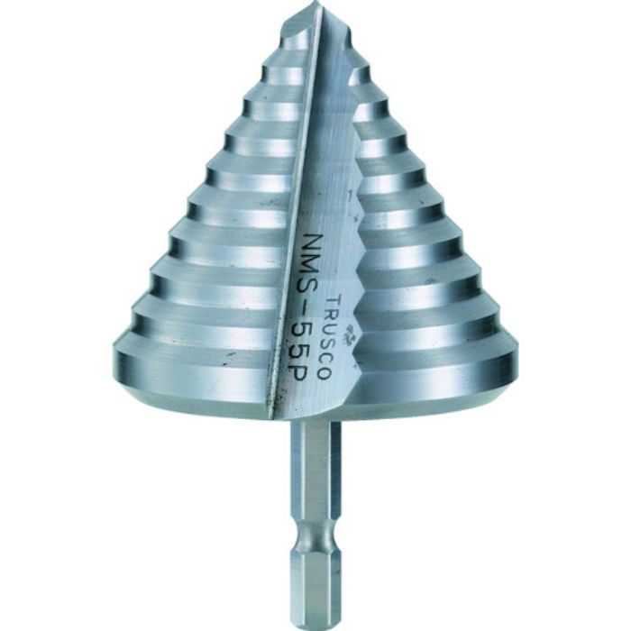 TRUSCO 六角軸樹脂用ステップドリル 2枚刃 45〜55mm(Tcode:2871815)