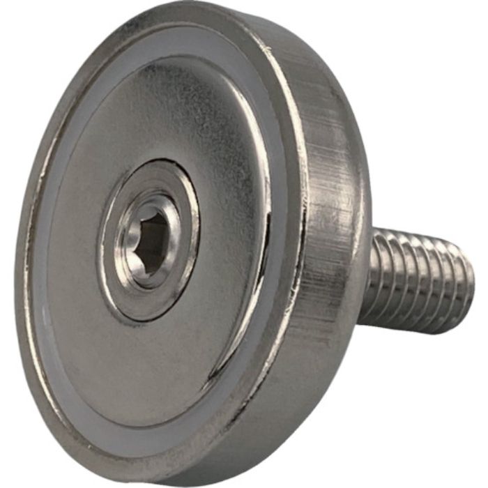 ラクテム マグネット(ネオジキャップ磁石) 丸型おねじ 滑り止めゴム付 Φ12-20(Tcode:4560572)