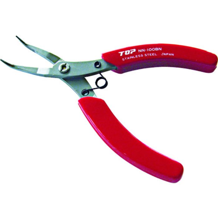 TOP ニードルノーズベントプライヤ ステンレス製 ギザ付 100mm(Tcode:3872572)