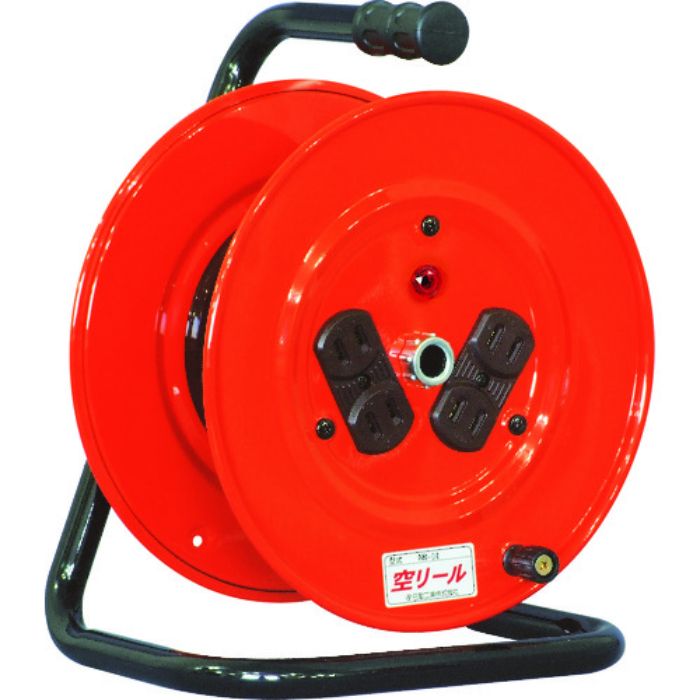 NICHIDO 空リール 100V コンセント4個付(Tcode:1955064)