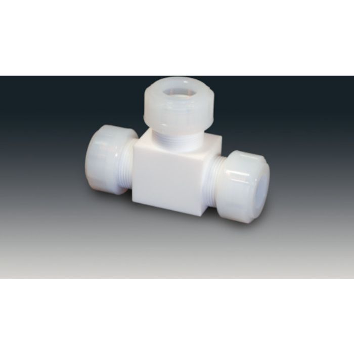 フロンケミカル チューブ継手(フッ素樹脂) PTFEスリーシール式T型ジョイント 8φ(Tcode:7350694)