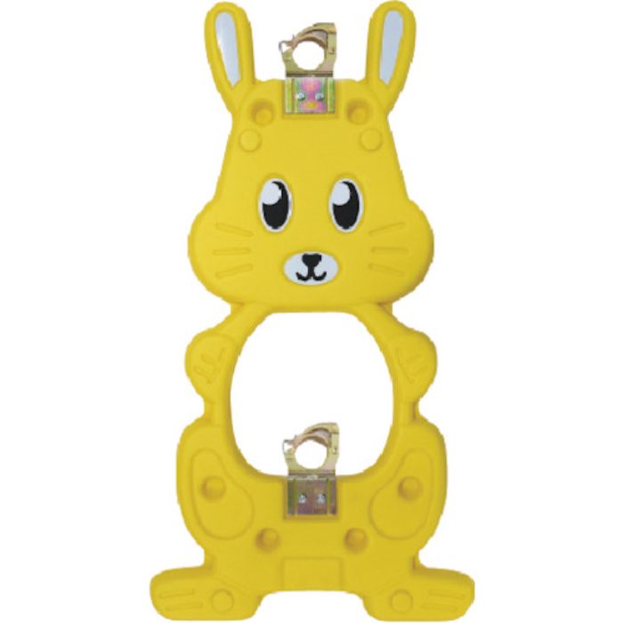 ANZEN 単管バリケード NEWラビット君 黄(簡単クランプ付)(Tcode:4367149)