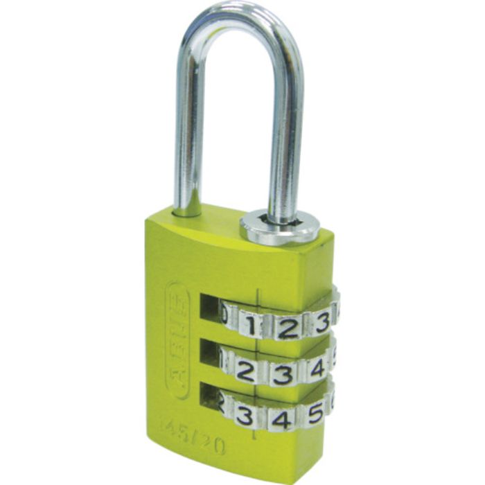 ABUS ナンバー可変式南京錠 145-20 イエロー(Tcode:4451317)