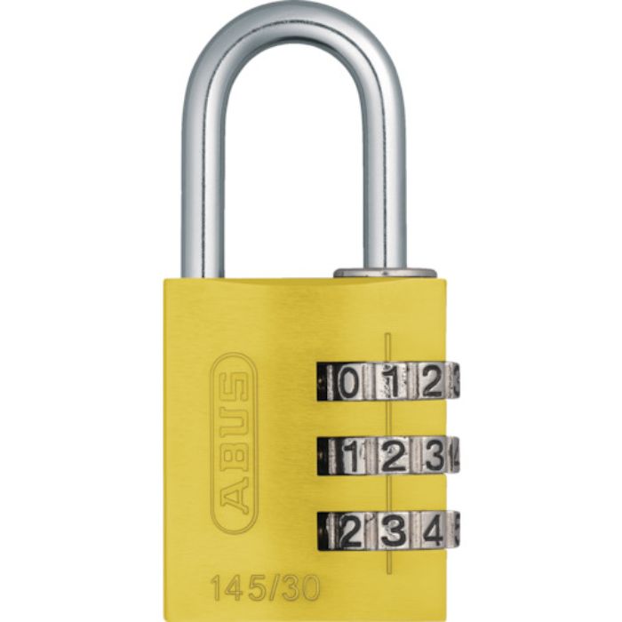 ABUS ナンバー可変式南京錠 145-30 イエロー(Tcode:4451376)