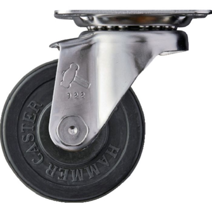 ハンマー Sシリーズオールステンレス 旋回式ゴム車輪 65mm(Tcode:1251252)