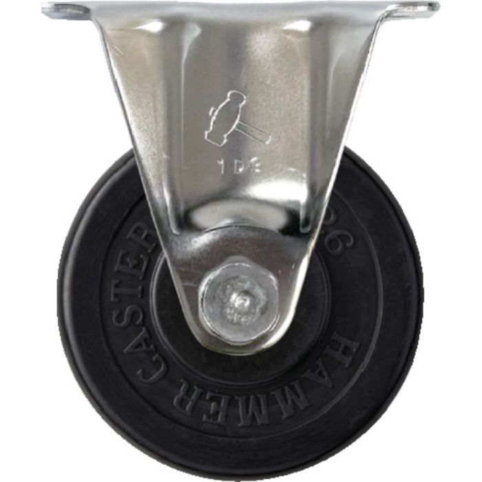 ハンマー Sシリーズオールステンレス 固定式ゴム車輪 65mm(Tcode:1251309)