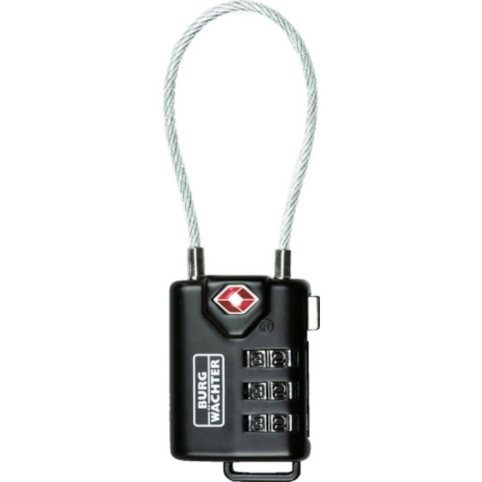 ブルク ヴェヒター ワイヤー式ダイヤル南京錠 TSA 7430SB(Tcode:2434235)