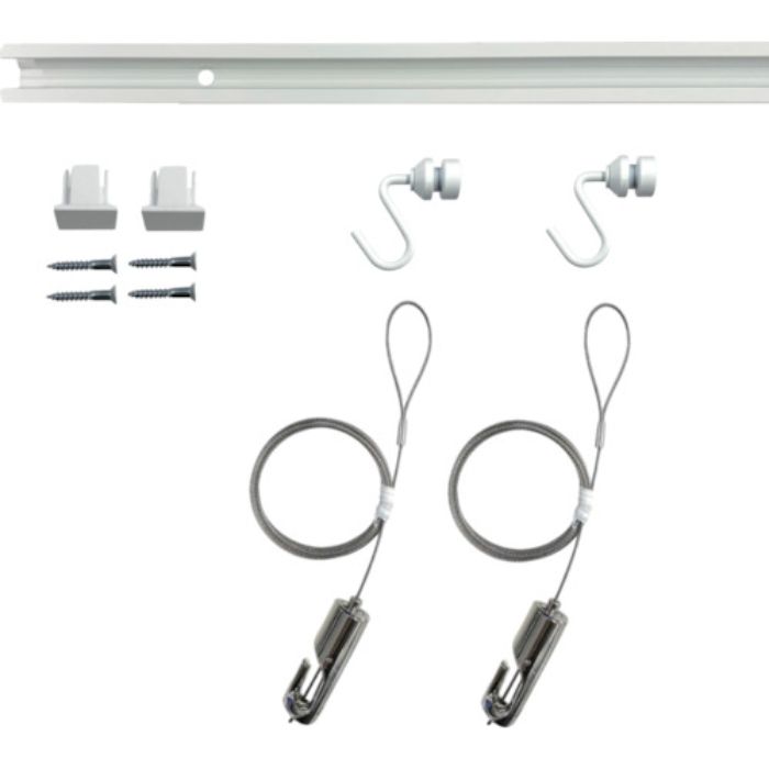 福井金属工芸 C-11型ピクチャーレールセット 1.0Mホワイト壁面用3352-W-1(Tcode:5206450)